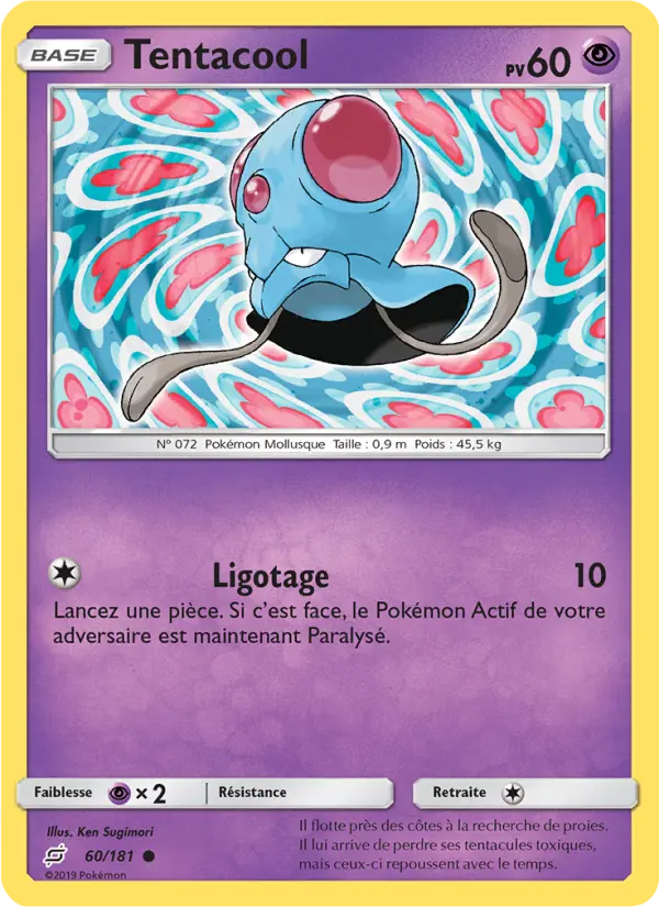060/181 - Tentacool — Carte Pokémon Duo de Choc 60/181