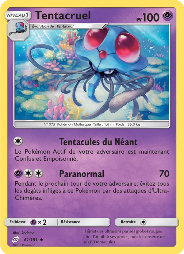 061/181 - Tentacruel — Carte Pokémon Duo de Choc 61/181
