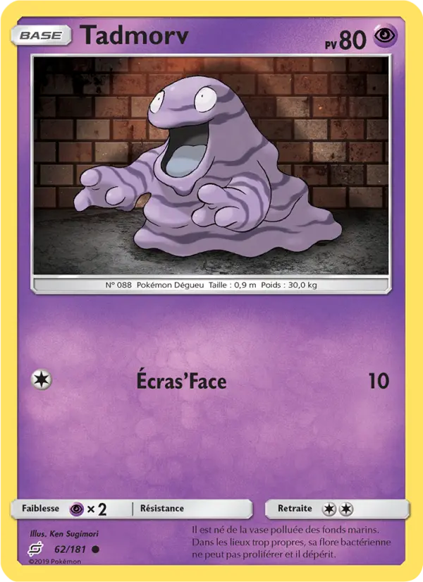 062/181 - Tadmorv — Carte Pokémon Duo de Choc 62/181