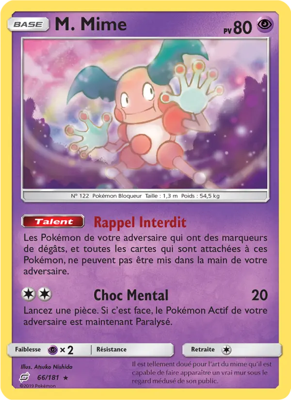 066/181 - M. Mime — Carte Pokémon Duo de Choc 66/181
