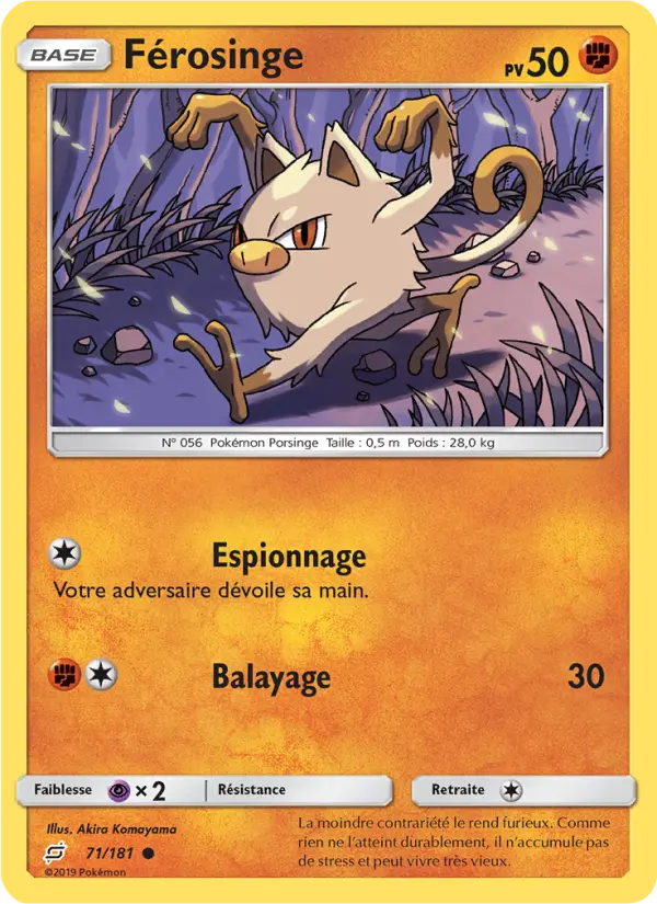 071/181 - Férosinge — Carte Pokémon Duo de Choc 71/181