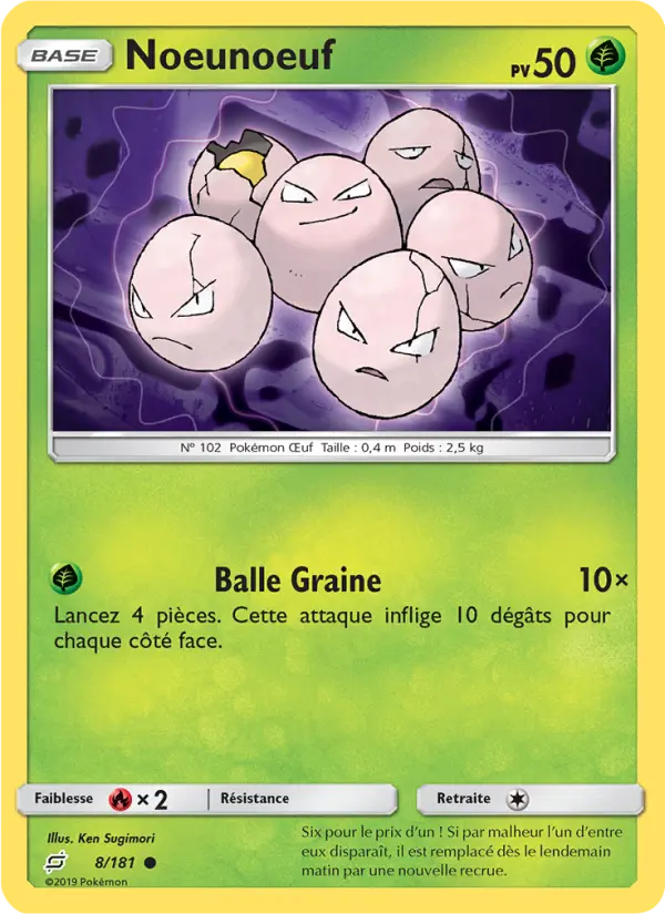008/181 - Noeunoeuf — Carte Pokémon Duo de Choc 8/181