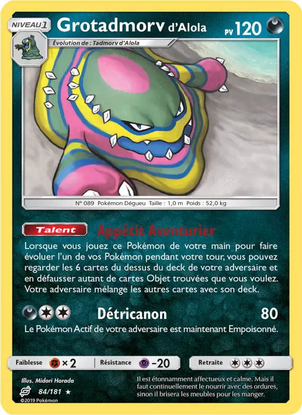 Grotadmorv d’Alola — Carte Pokémon 84 Duo de Choc
