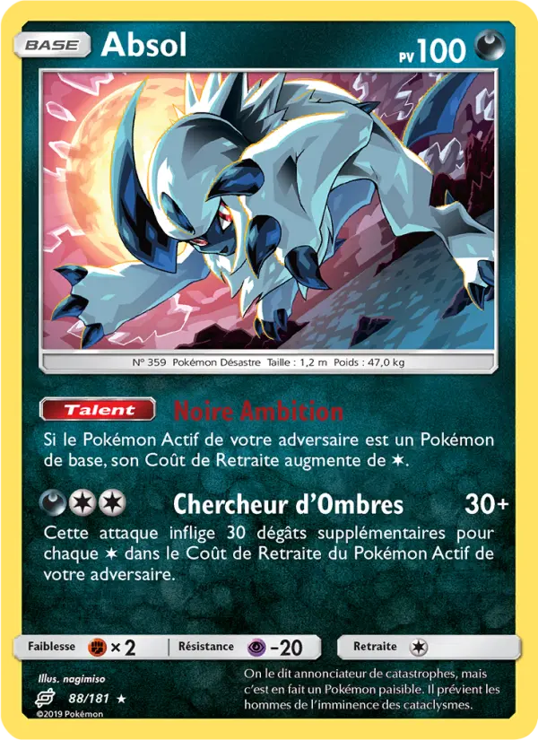 088/181 - Absol — Carte Pokémon Duo de Choc 88/181