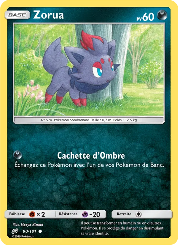 090/181 - Zorua — Carte Pokémon Duo de Choc 90/181