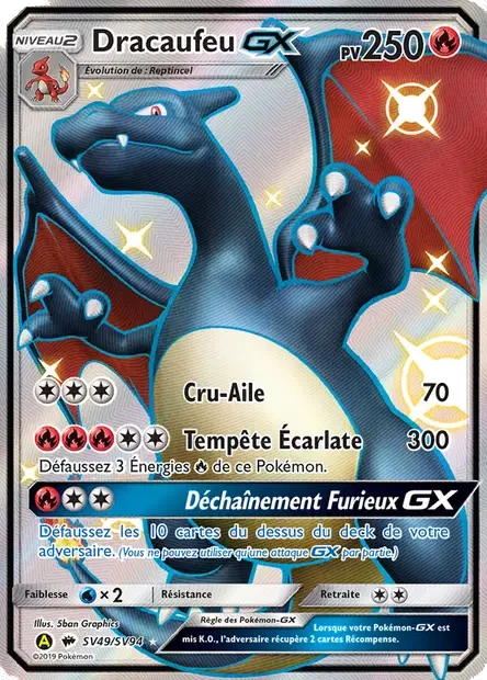 SV49/094 - Dracaufeu GX — Carte Pokémon Destinées Occultes Coffre Étincelant SV49/94