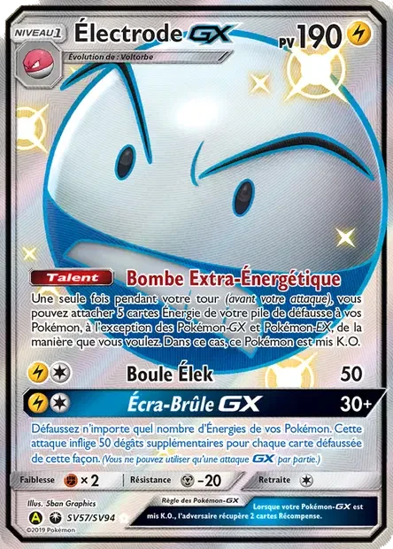 Carte Pokémon SV57/094 - Électrode GX sma
