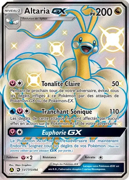 SV77/094 - Altaria GX — Carte Pokémon Destinées Occultes Coffre Étincelant SV77/94