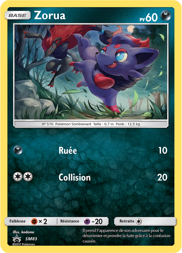 Zorua SM83 - Promos Soleil & Lune - Carte Pokémon