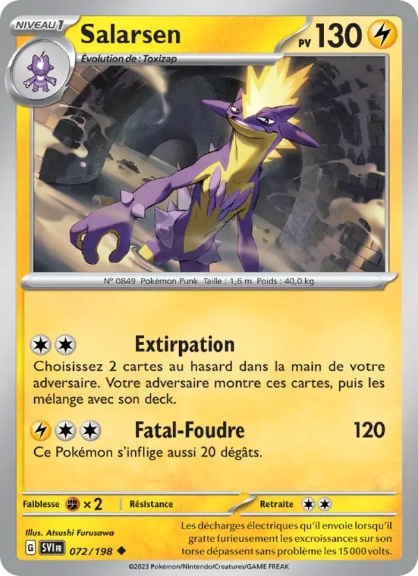 Salarsen — Carte Pokémon 072 Écarlate et Violet