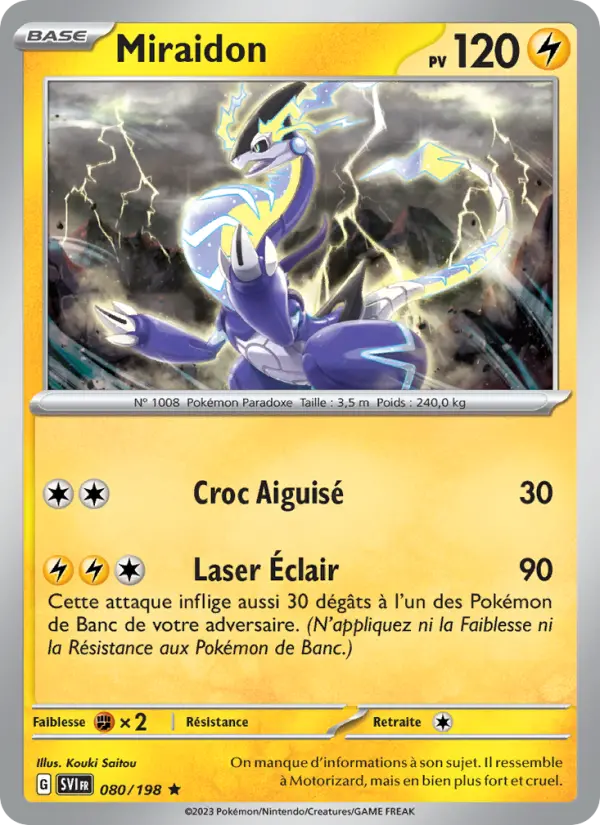 Miraidon — Carte Pokémon 080 Écarlate et Violet