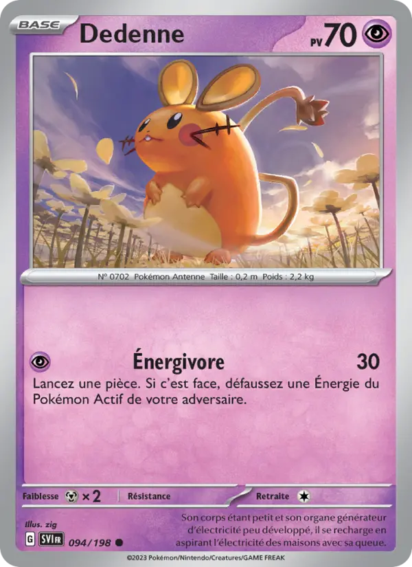 094/198 - Dedenne — Carte Pokémon Écarlate et Violet 094/198