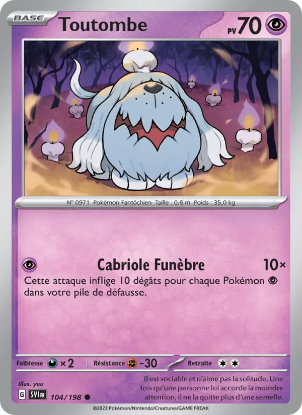 Toutombe — Carte Pokémon 104 Écarlate et Violet