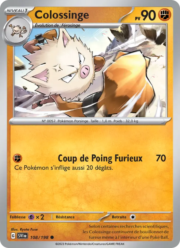 Colossinge — Carte Pokémon 108 Écarlate et Violet