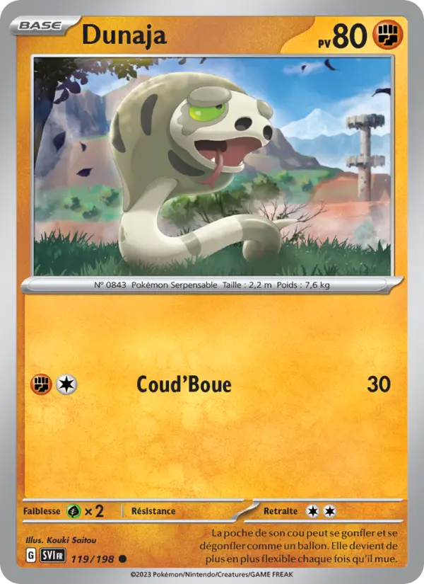 Dunaja — Carte Pokémon 119 Écarlate et Violet