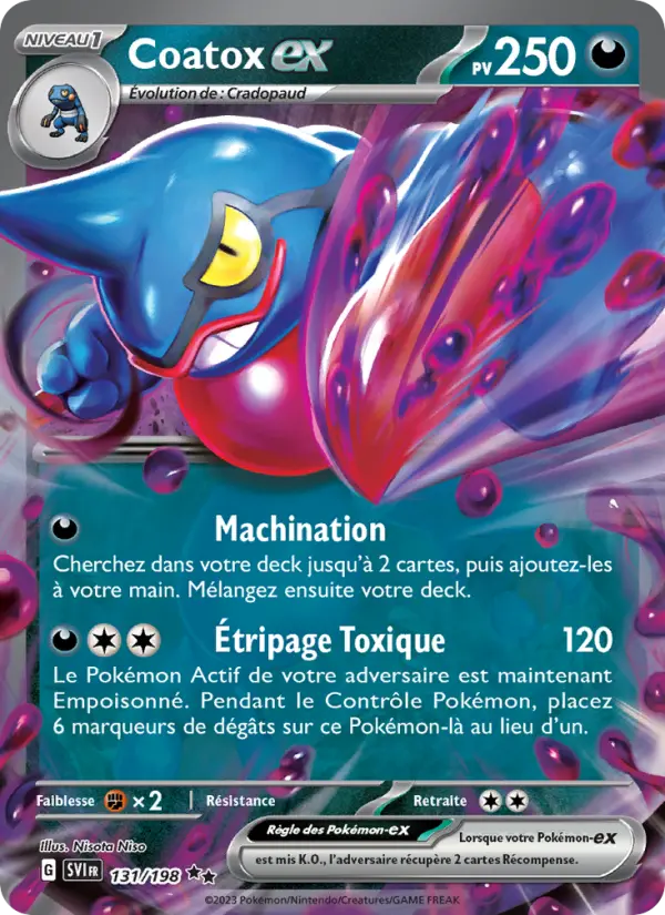 131/198 - Coatox EX — Carte Pokémon Écarlate et Violet 131/198