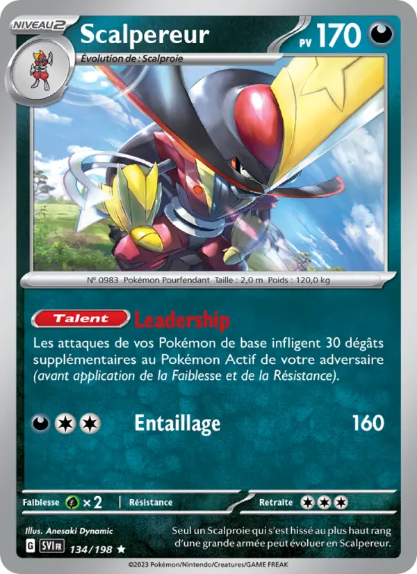 Scalpereur — Carte Pokémon 134 Écarlate et Violet