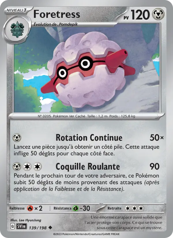 Foretress — Carte Pokémon 139 Écarlate et Violet