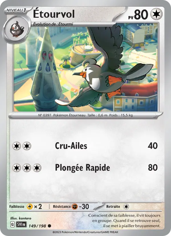 Étourvol — Carte Pokémon 149 Écarlate et Violet
