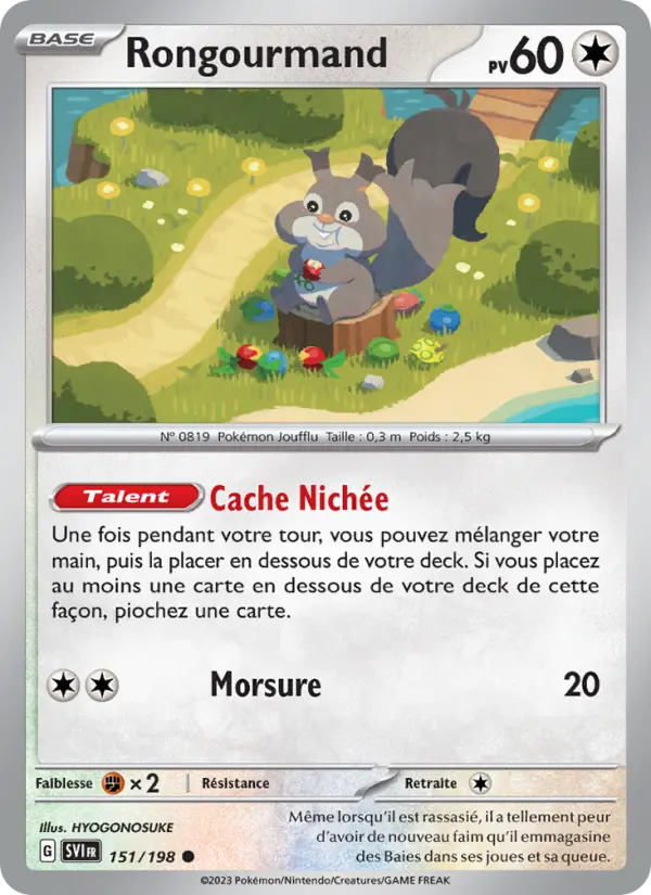 Rongourmand — Carte Pokémon 151 Écarlate et Violet