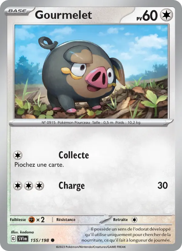 Gourmelet — Carte Pokémon 155 Écarlate et Violet