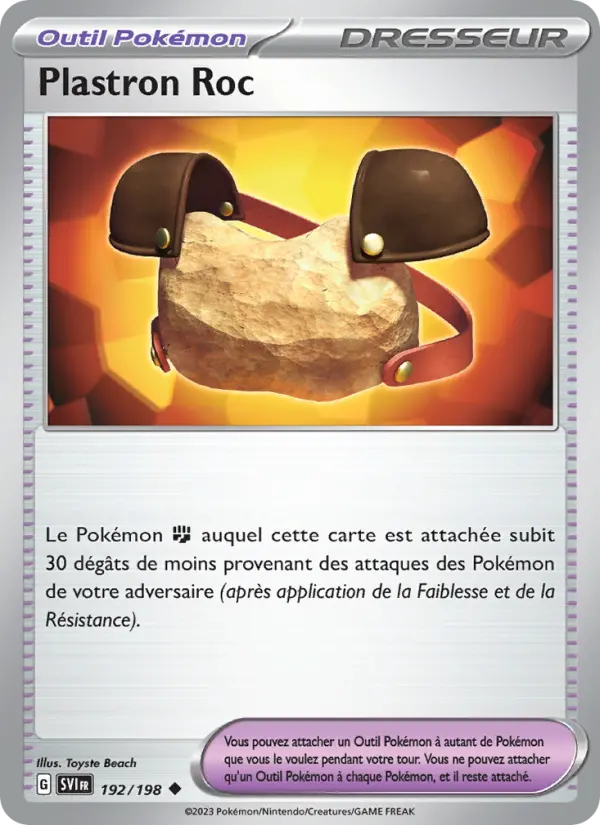 192/198 - Plastron Roc — Carte Pokémon Écarlate et Violet 192/198