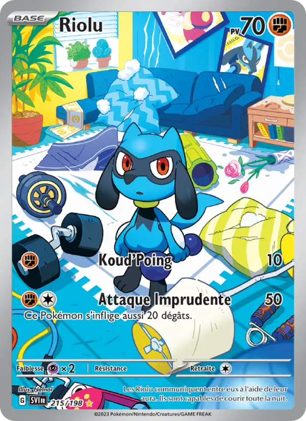 215/198 - Riolu — Carte Pokémon Écarlate et Violet 215/198