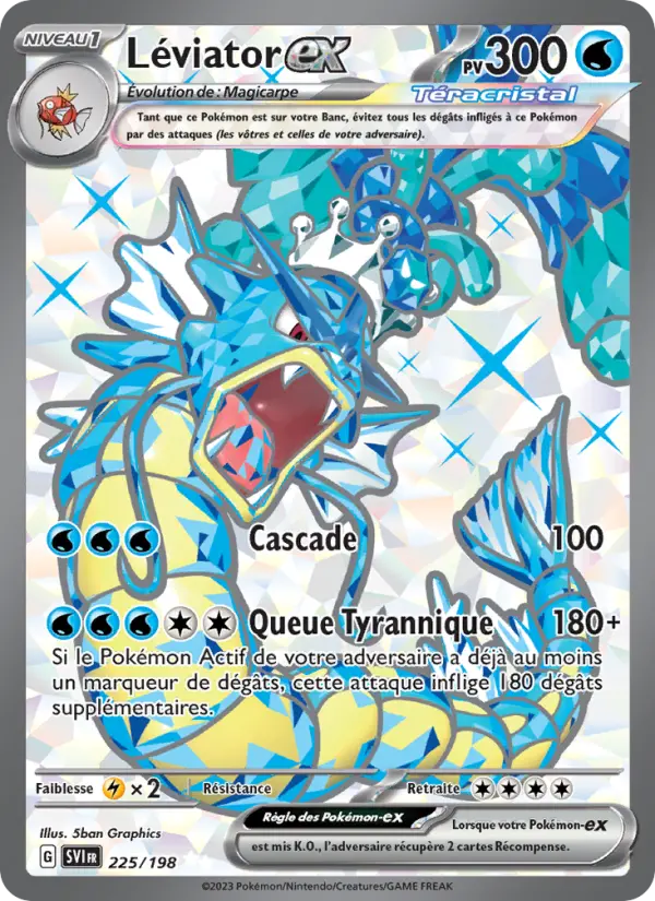 225/198 - Léviator EX — Carte Pokémon Écarlate et Violet 225/198