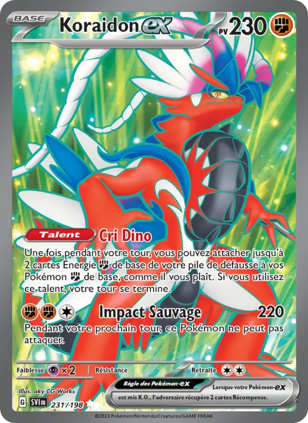 Koraidon-ex — Carte Pokémon 231 Écarlate et Violet
