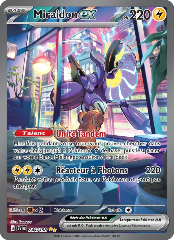 Miraidon-ex — Carte Pokémon 244 Écarlate et Violet