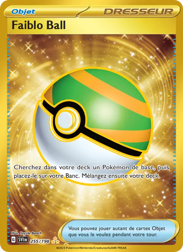 255/198 - Faiblo Ball — Carte Pokémon Écarlate et Violet 255/198