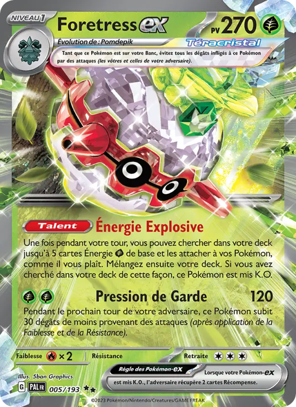 Foretress-ex — Carte Pokémon 005 Évolutions à Paldea