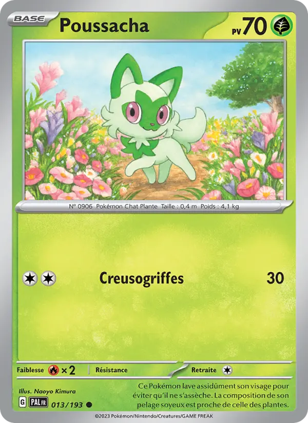 Poussacha — Carte Pokémon 013 Évolutions à Paldea