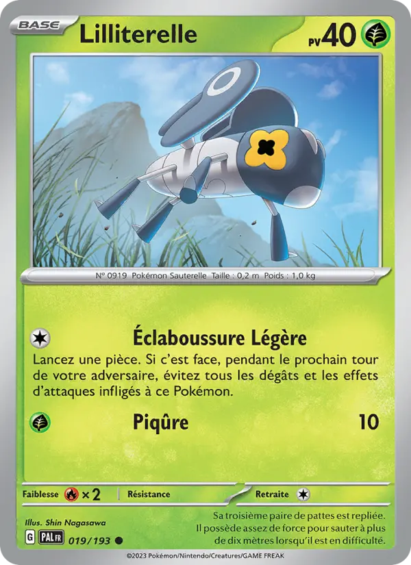 Lilliterelle — Carte Pokémon 019 Évolutions à Paldea
