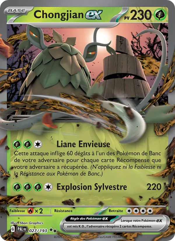 Chongjian-ex — Carte Pokémon 027 Évolutions à Paldea