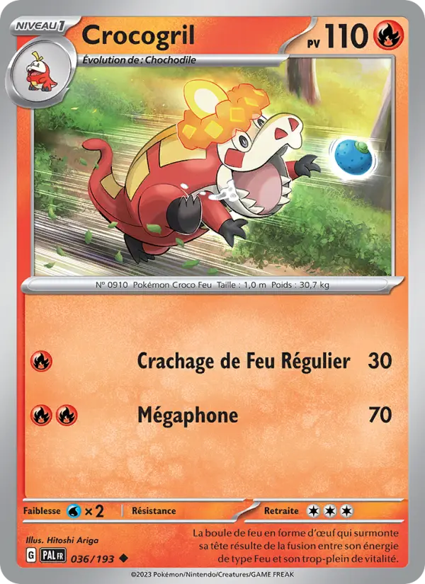 Crocogril — Carte Pokémon 036 Évolutions à Paldea