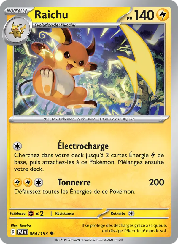 064/193 - Raichu — Carte Pokémon Évolutions à Paldea 064/193