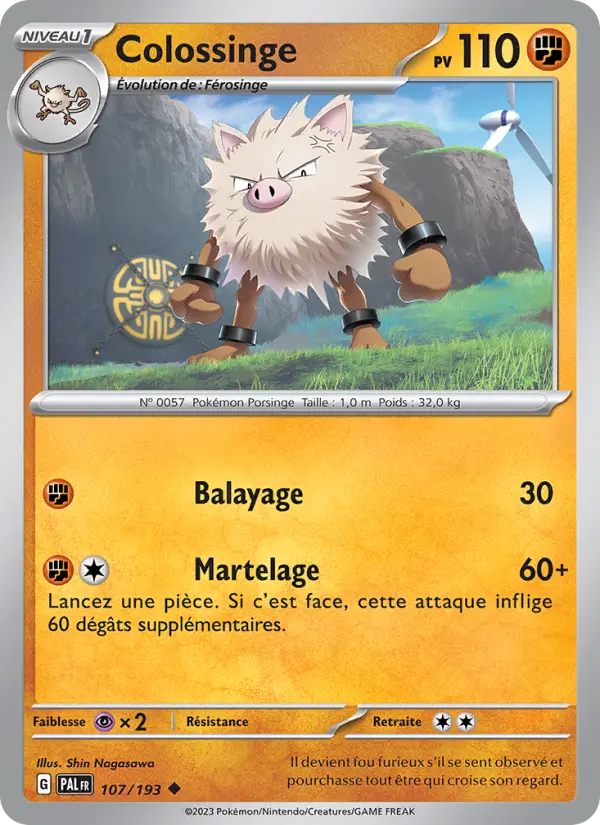 Colossinge — Carte Pokémon 107 Évolutions à Paldea