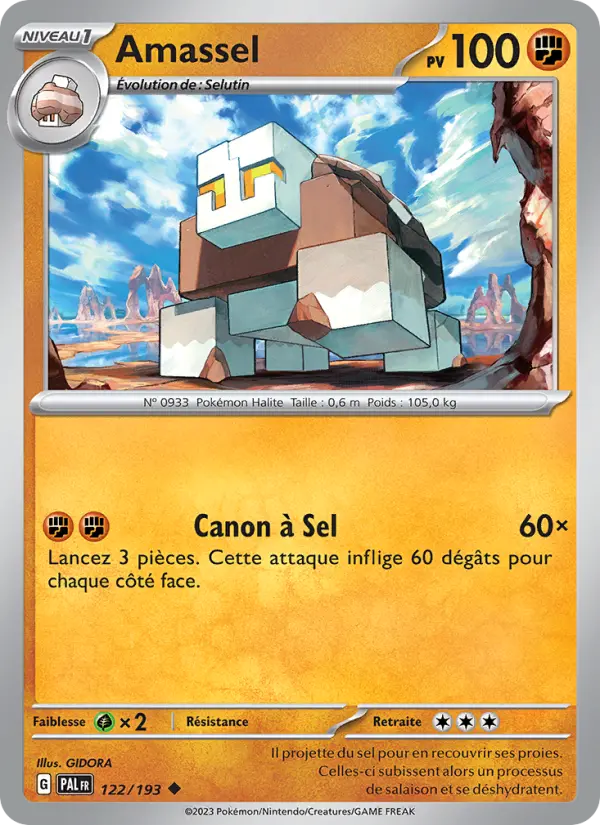 Amassel — Carte Pokémon 122 Évolutions à Paldea