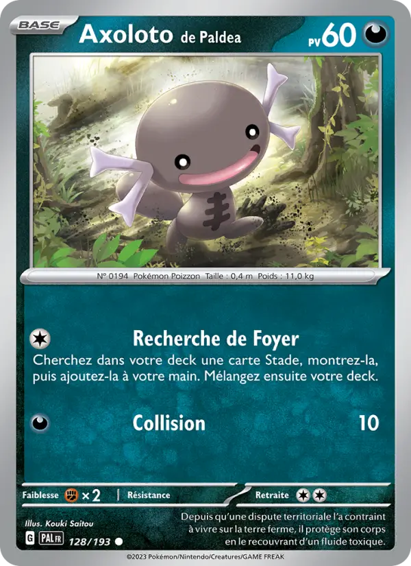 Axoloto de Paldea — Carte Pokémon 128 Évolutions à Paldea