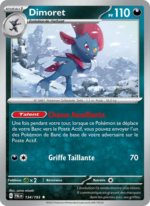 134/193 - Dimoret — Carte Pokémon Évolutions à Paldea 134/193