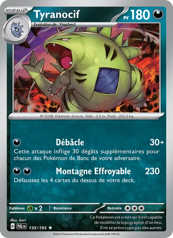 135/193 - Tyranocif — Carte Pokémon Évolutions à Paldea 135/193