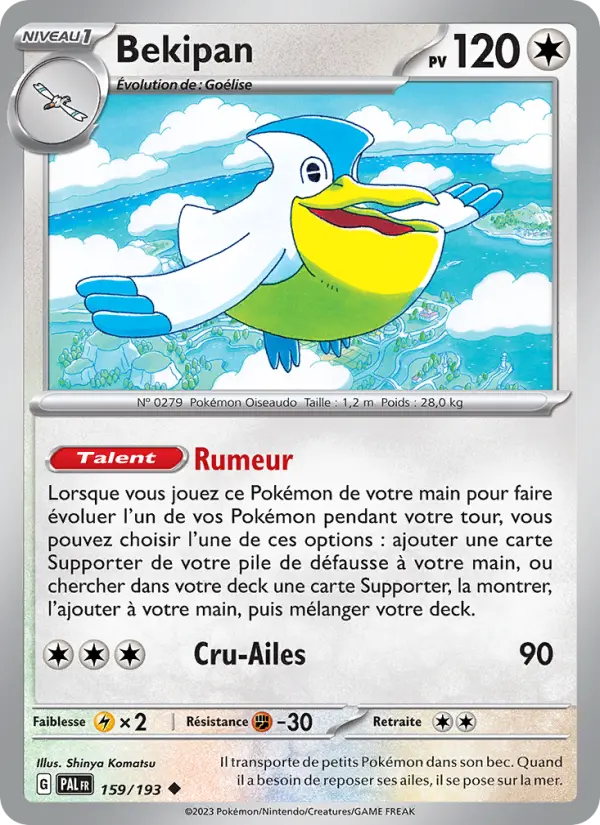 159/193 - Bekipan — Carte Pokémon Évolutions à Paldea 159/193