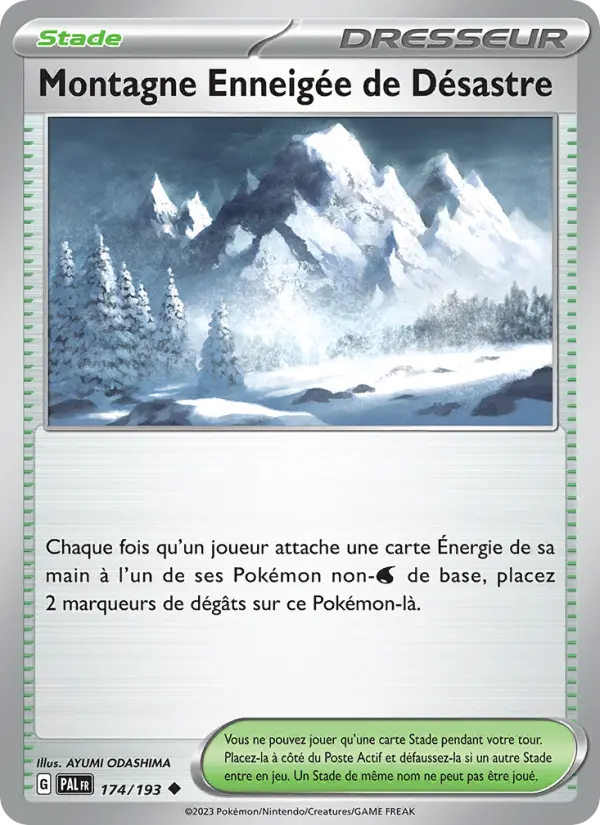 174/193 - Montagne Enneigée de Désastre — Carte Pokémon Évolutions à Paldea 174/193