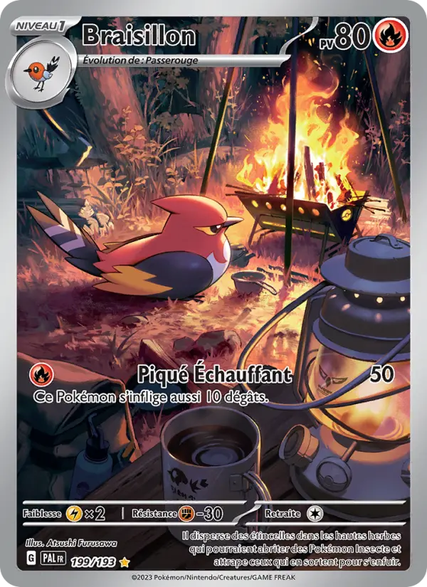 199/193 - Braisillon — Carte Pokémon Évolutions à Paldea 199/193