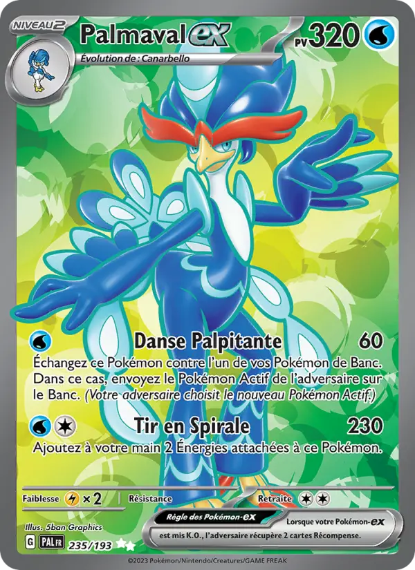 Palmaval-ex — Carte Pokémon 235 Évolutions à Paldea