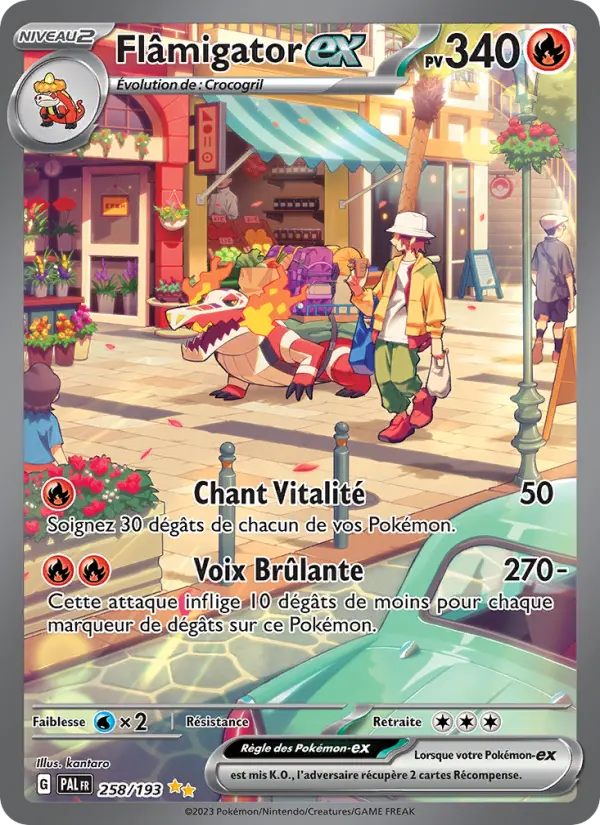 Flâmigator-ex — Carte Pokémon 258 Évolutions à Paldea