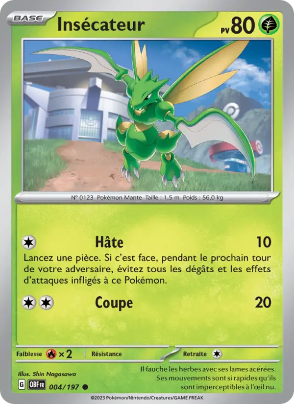 004/197 - Insécateur — Carte Pokémon Flammes Obsidiennes 004/197