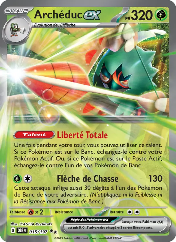 Archéduc-ex — Carte Pokémon 015 Flammes Obsidiennes