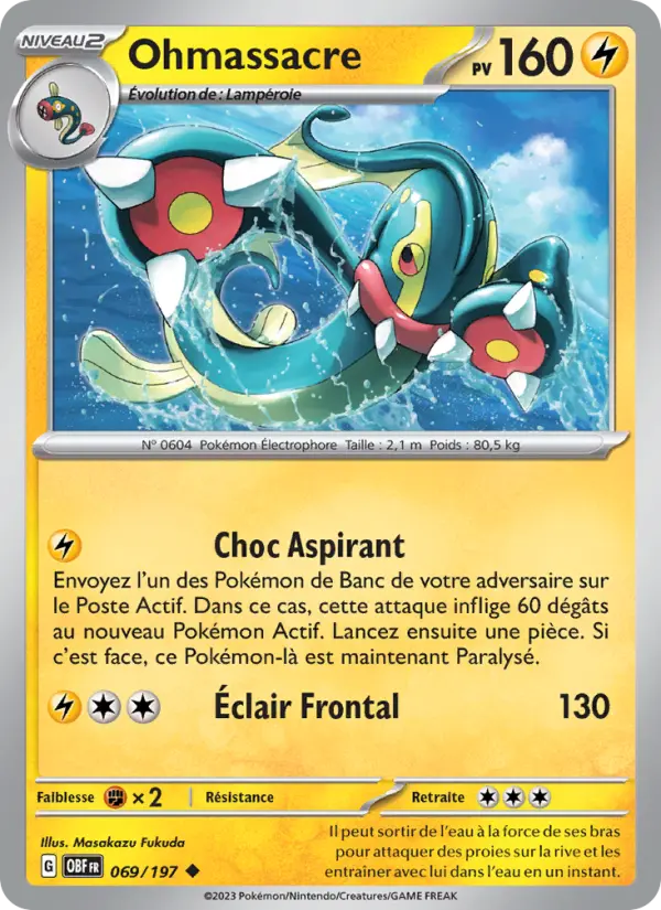 Ohmassacre — Carte Pokémon 069 Flammes Obsidiennes